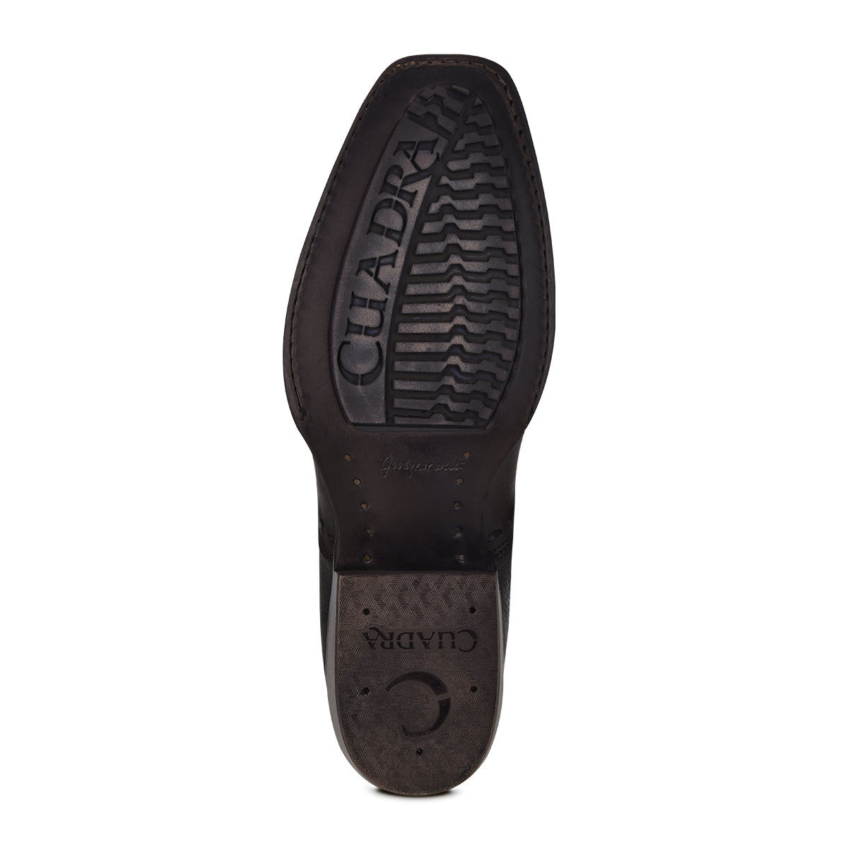 Cuadra Black Laser & Woven & Zipper Narrow SQ Toe CU559