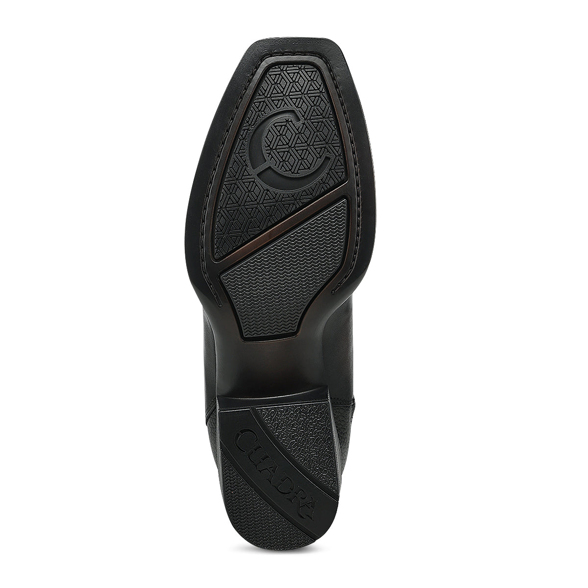 Cuadra Chocolate Laser & Woven & Zipper Narrow Square Toes CC293
