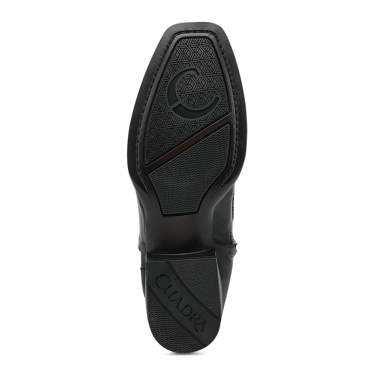 Black Ostrich Leg Laser & Zipper Narrow Square CC299