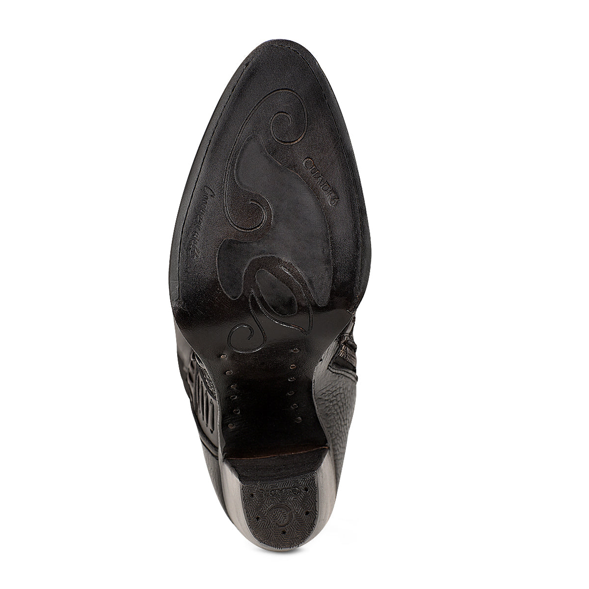 Cuadra Black Stingray Laser & Woven & Zipper Round Toe CU725