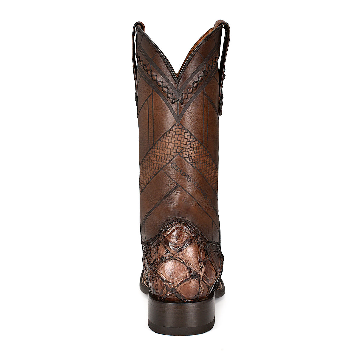 Chocolate Fish Pirarucu Laser & Woven Square Toe CU788