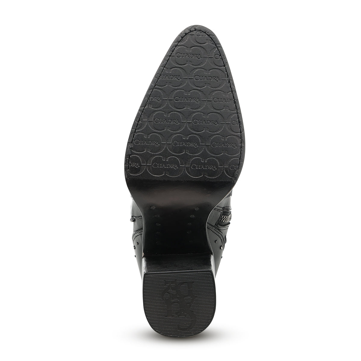 Black Embroidery & Zipper & Woven Studs Point CC337