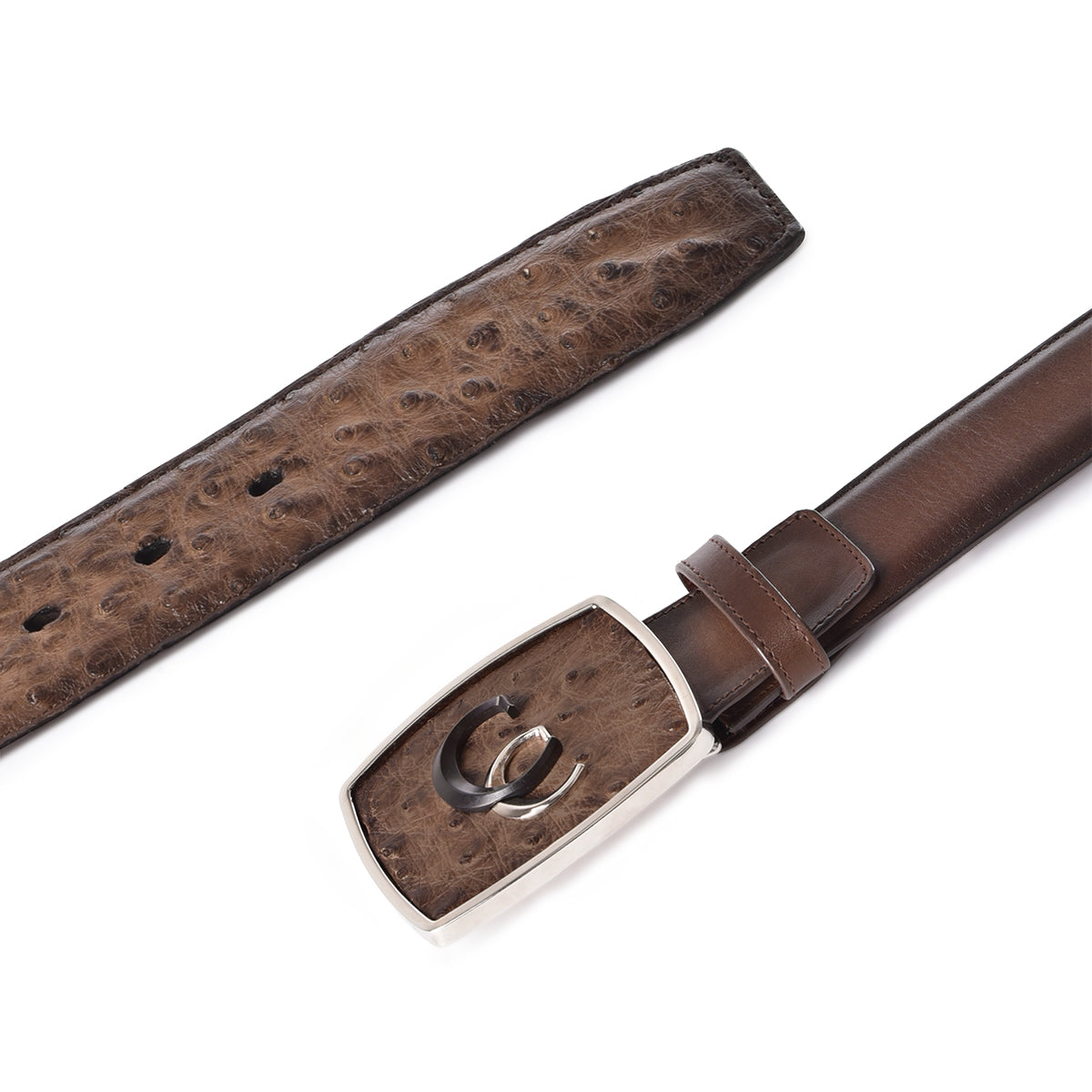 Cuadra Brown Ostrich Belt BC321