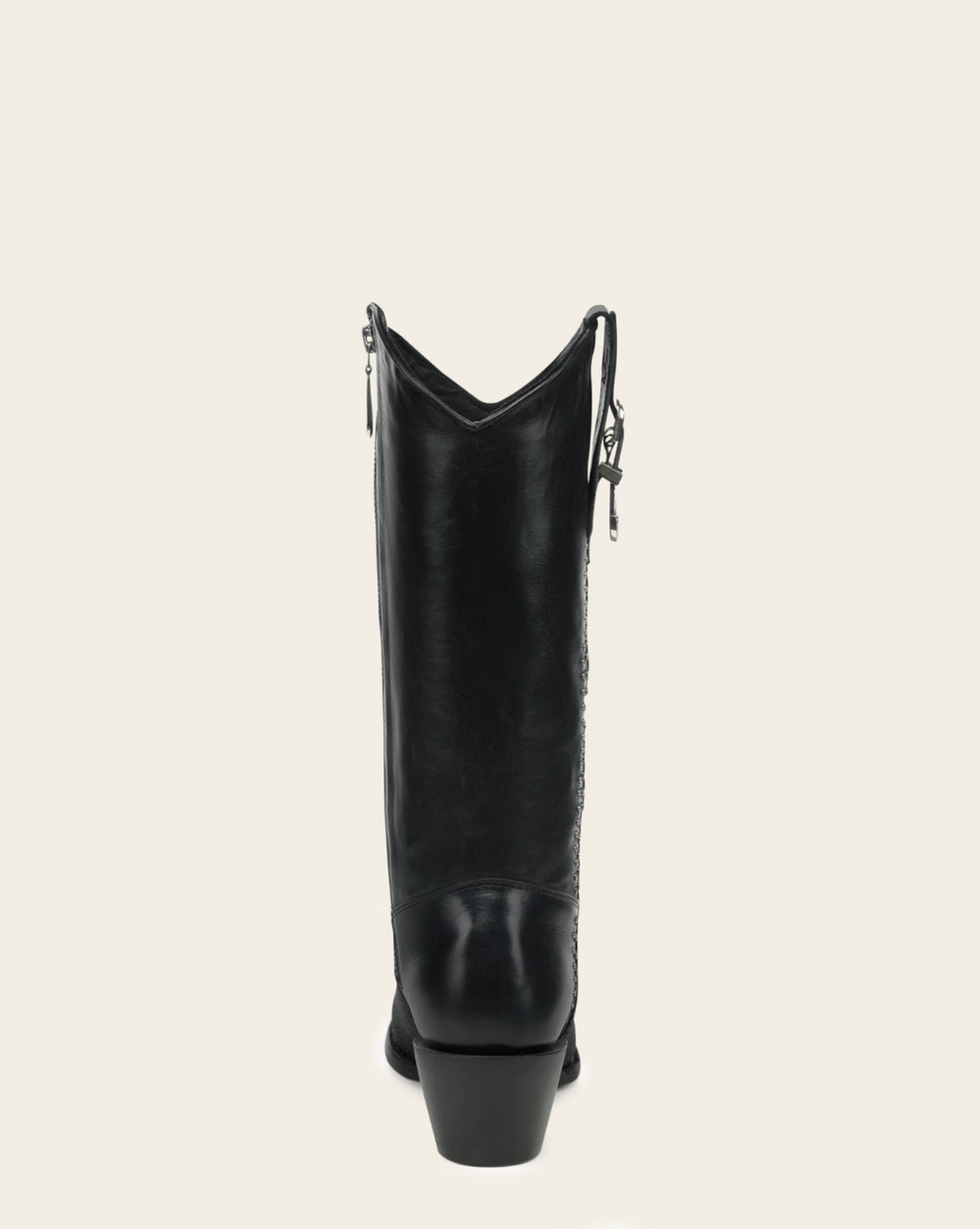 Cuadra Black Stingray Embroidery & Studs & Zipper Point CC375