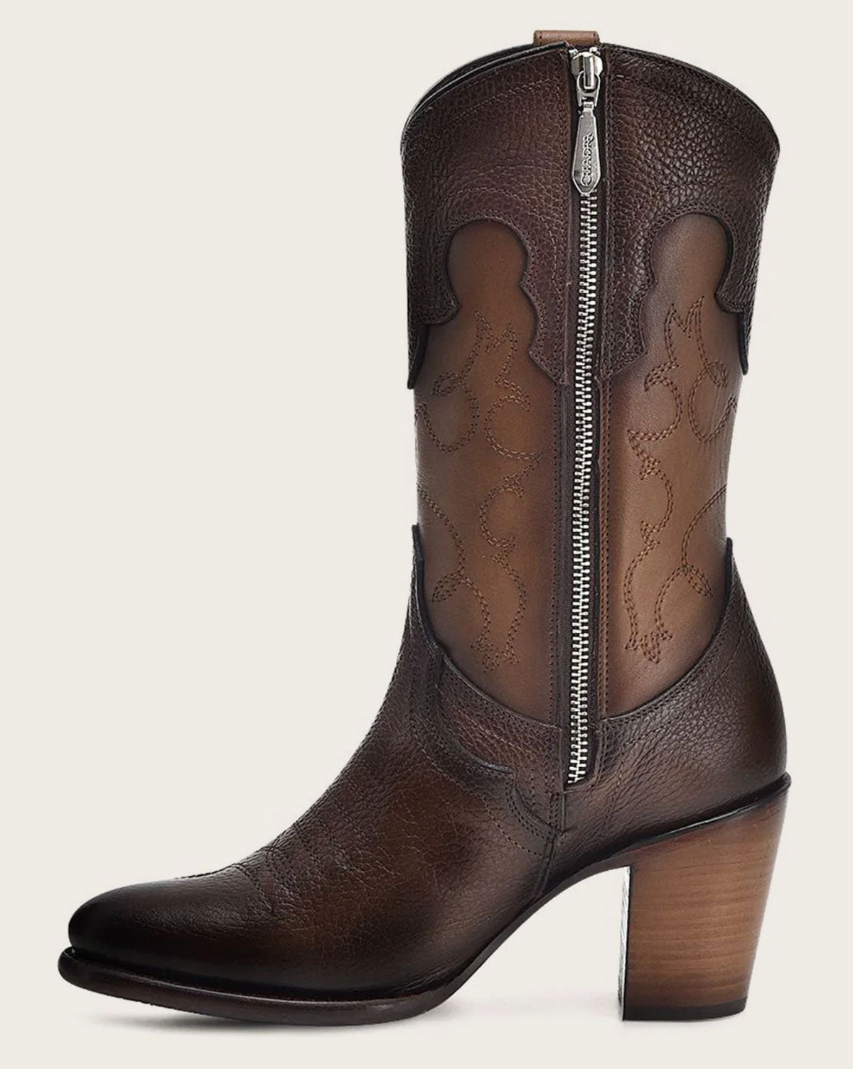 Cuadra Honey Embroidery & Studs & Zipper Snip Toe CU769