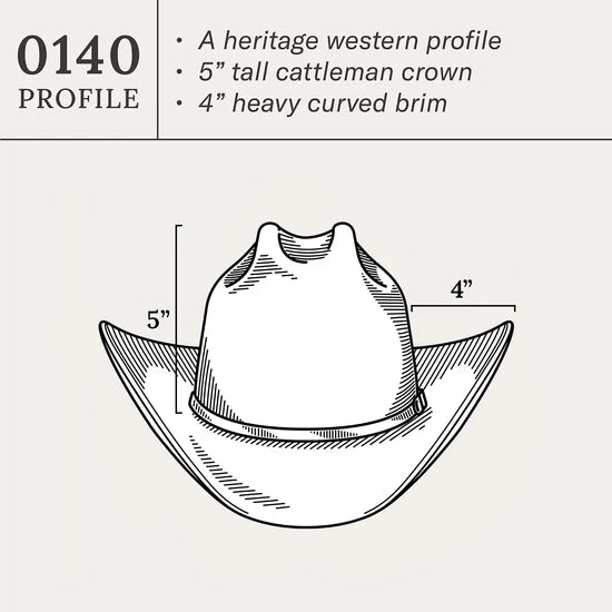 Stetson Rancher 6X Reg Black Brim 4
