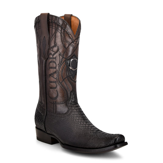 Cuadra Choco Python Laser & Embroidery Narrow SQ Toe CU607