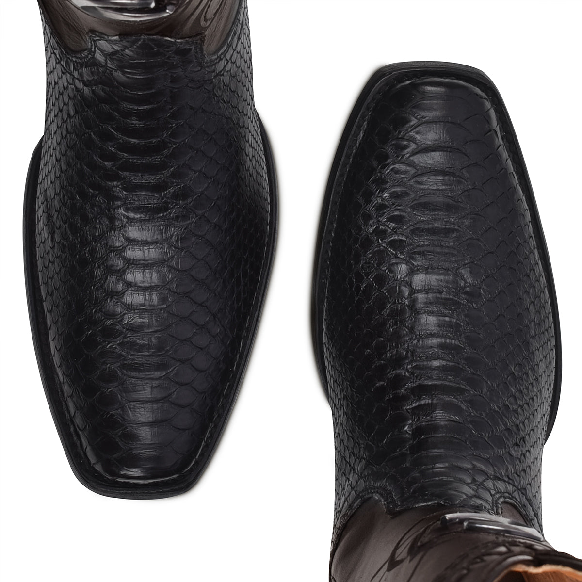 Cuadra Choco Python Laser & Embroidery Narrow SQ Toe CU607