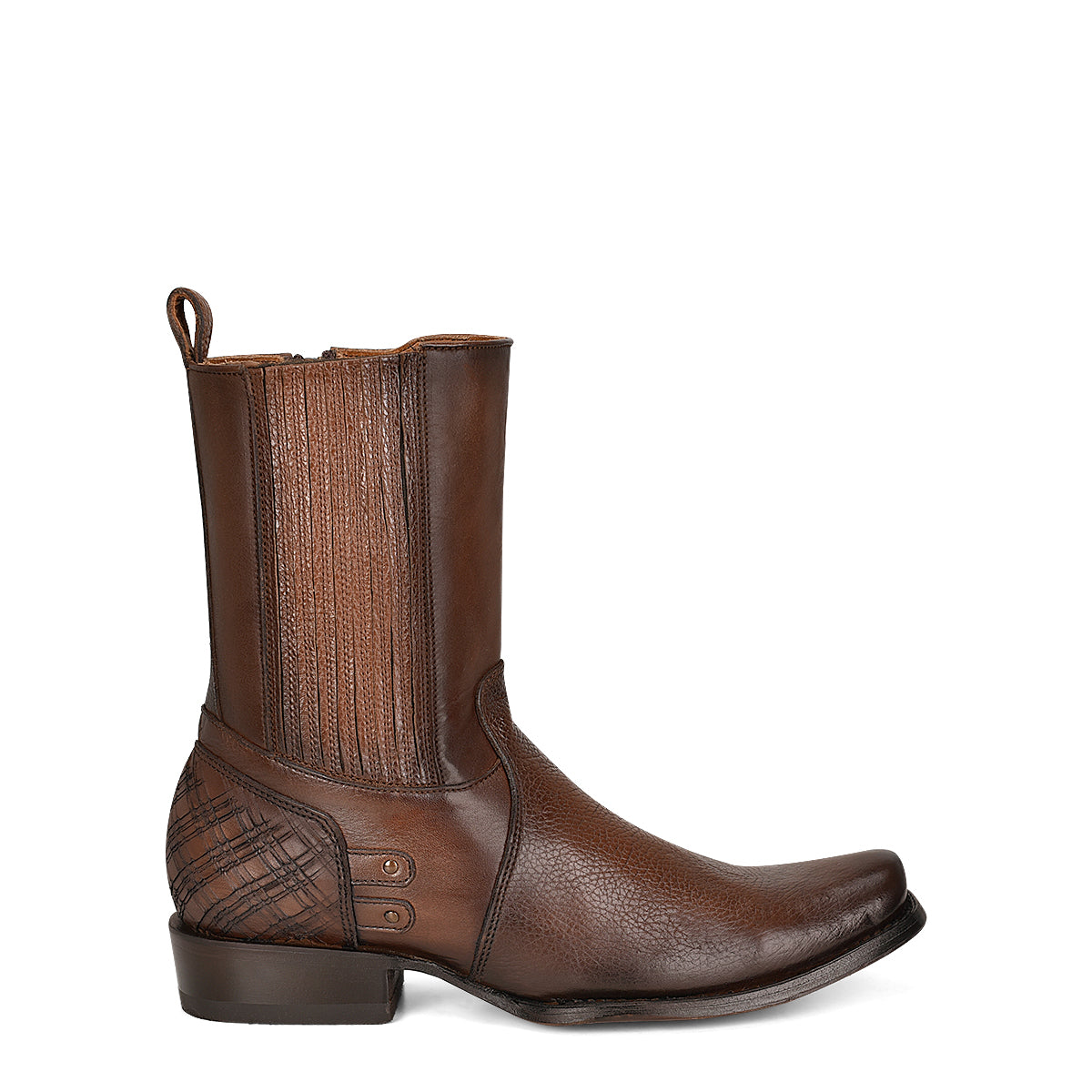 Cuadra Honey Zipper & Studs Narrow Square Toe CU406