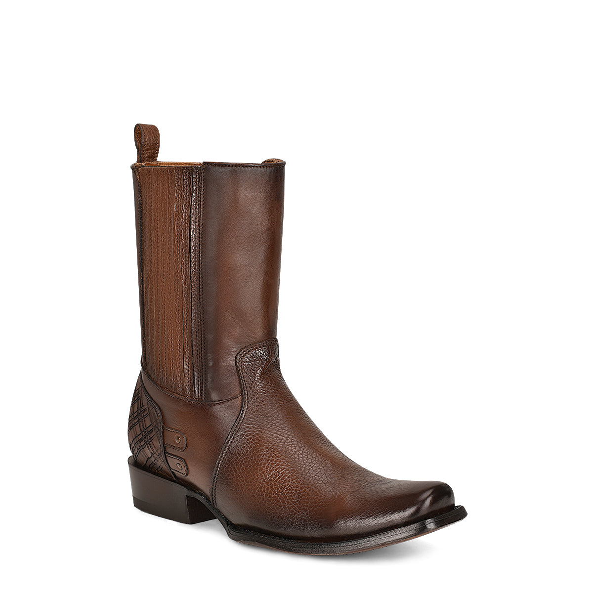 Cuadra Honey Zipper & Studs Narrow Square Toe CU406