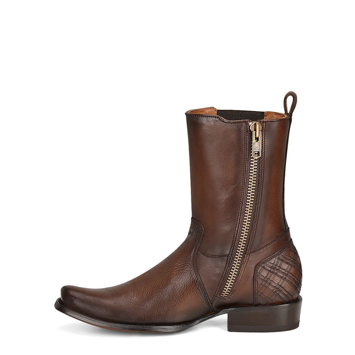 Cuadra Honey Zipper & Studs Narrow Square Toe CU406