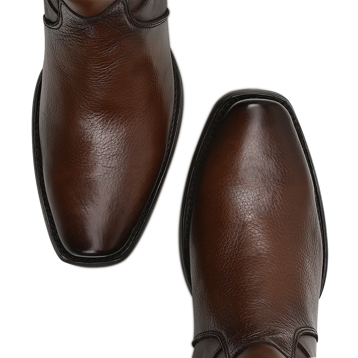Cuadra Honey Zipper & Studs Narrow Square Toe CU406