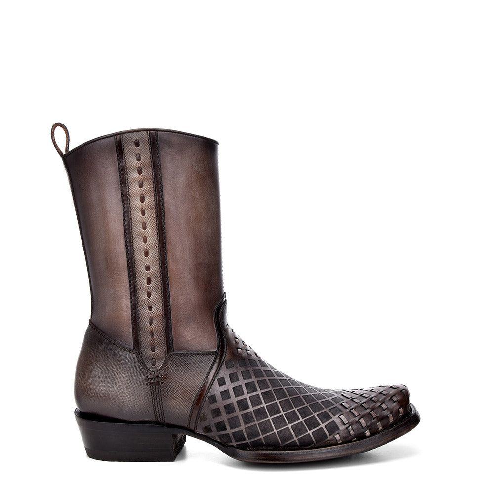 Cuadra Gray Laser & Woven Narrow SQ Toe CU498