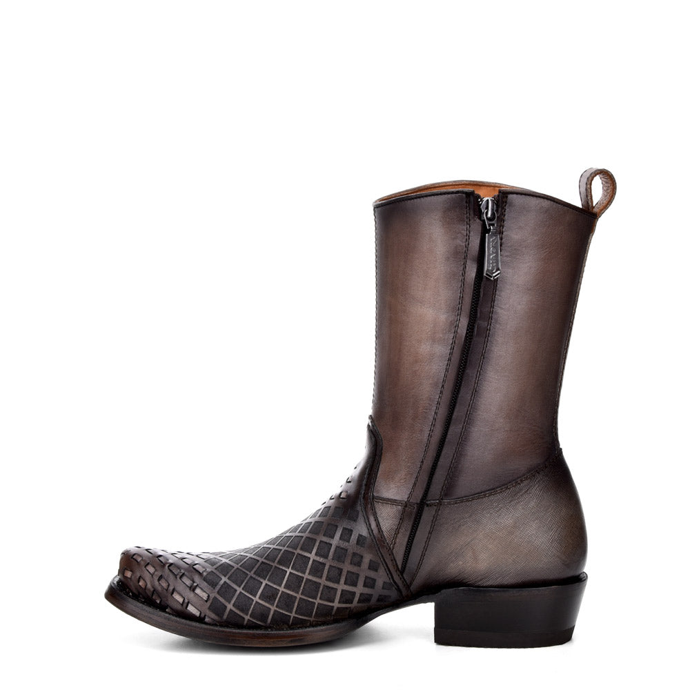 Cuadra Gray Laser & Woven Narrow SQ Toe CU498