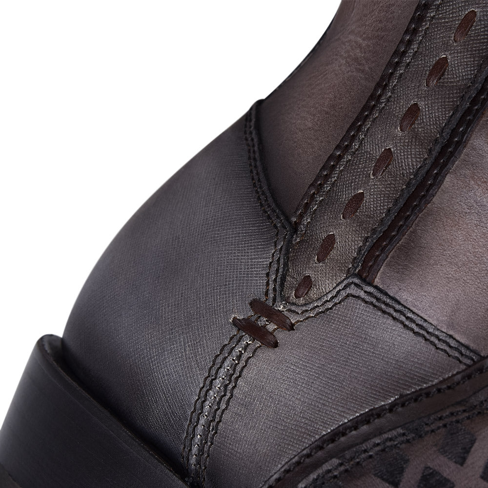 Cuadra Gray Laser & Woven Narrow SQ Toe CU498