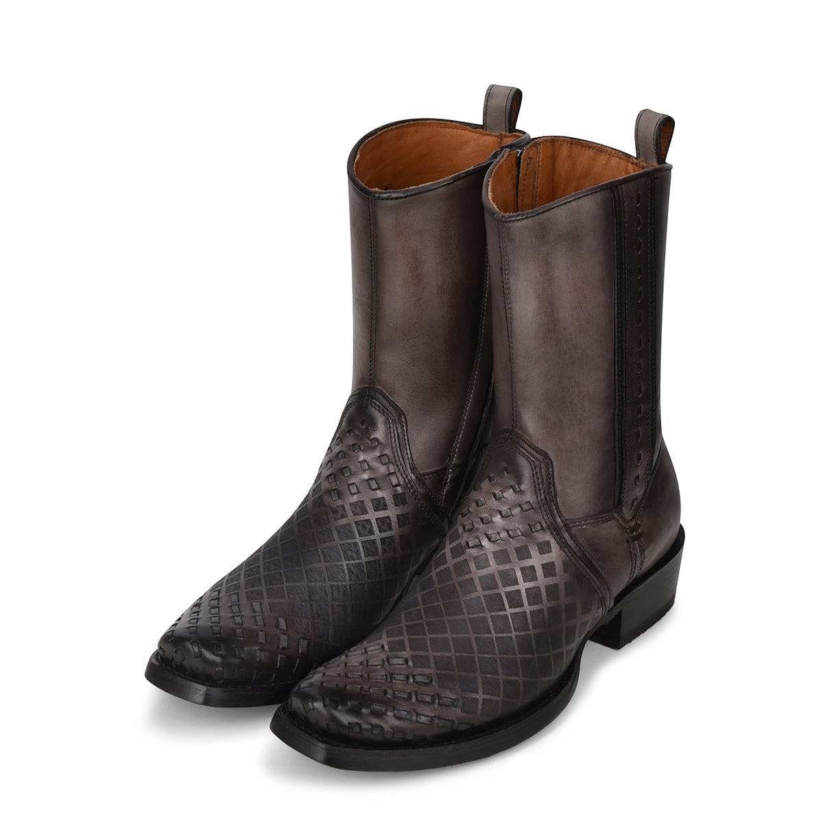Cuadra Gray Laser & Woven Narrow SQ Toe CU498