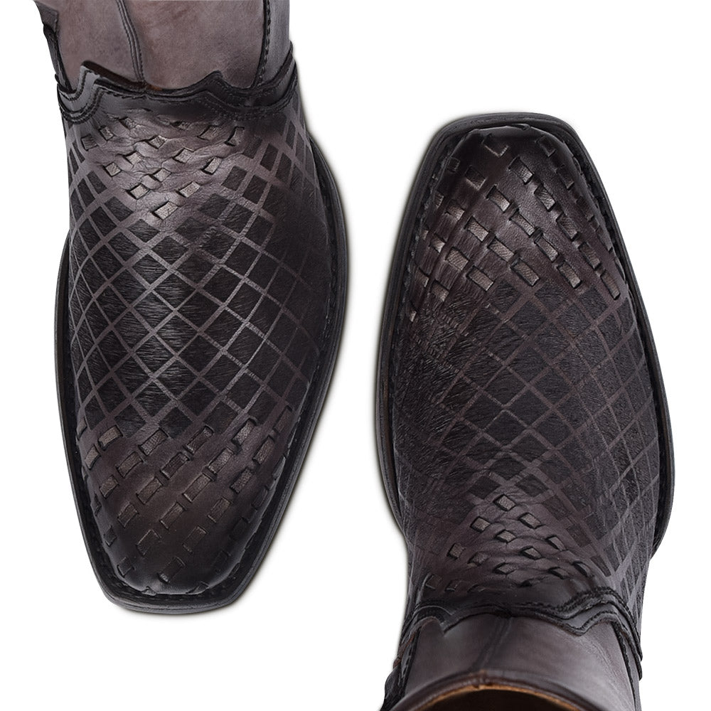 Cuadra Gray Laser & Woven Narrow SQ Toe CU498