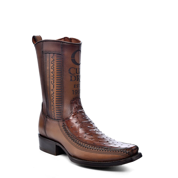 Cuadra Moroni Chestnut Ostrich Laser & Woven Narrow Square CU804