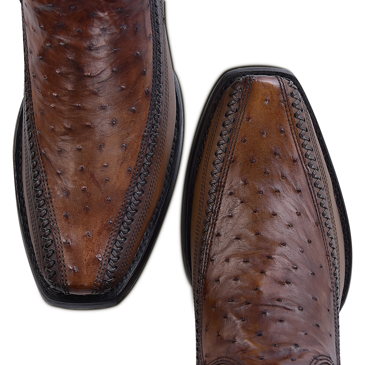 Cuadra Moroni Chestnut Ostrich Laser & Woven Narrow Square CU804