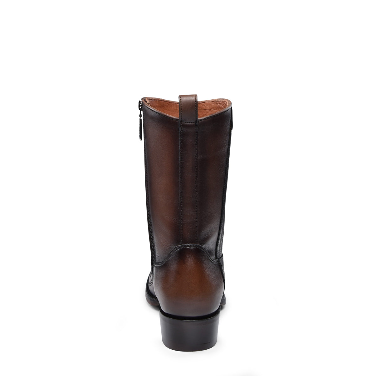 Cuadra Flame Chocolate Ostrich Laser & Woven Narrow Square Toe CU803