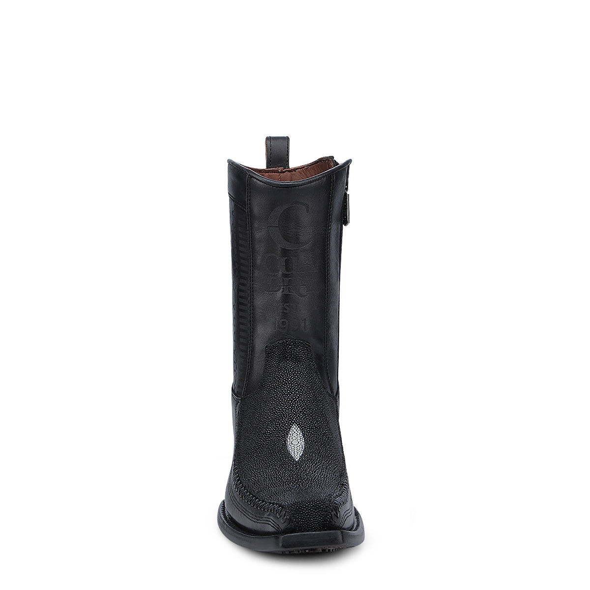 Black Stingray Laser & Woven Narrow Square Toe CU783
