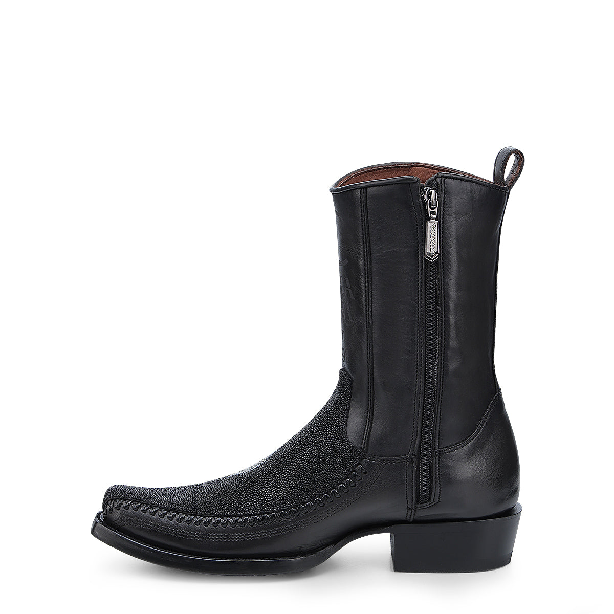 Black Stingray Laser & Woven Narrow Square Toe CU783