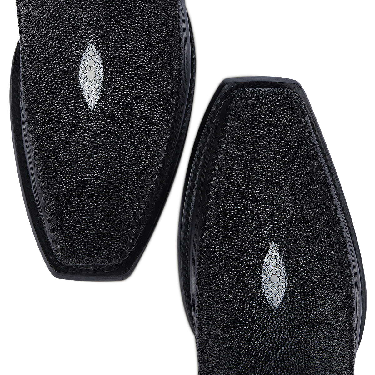 Black Stingray Laser & Woven Narrow Square Toe CU783