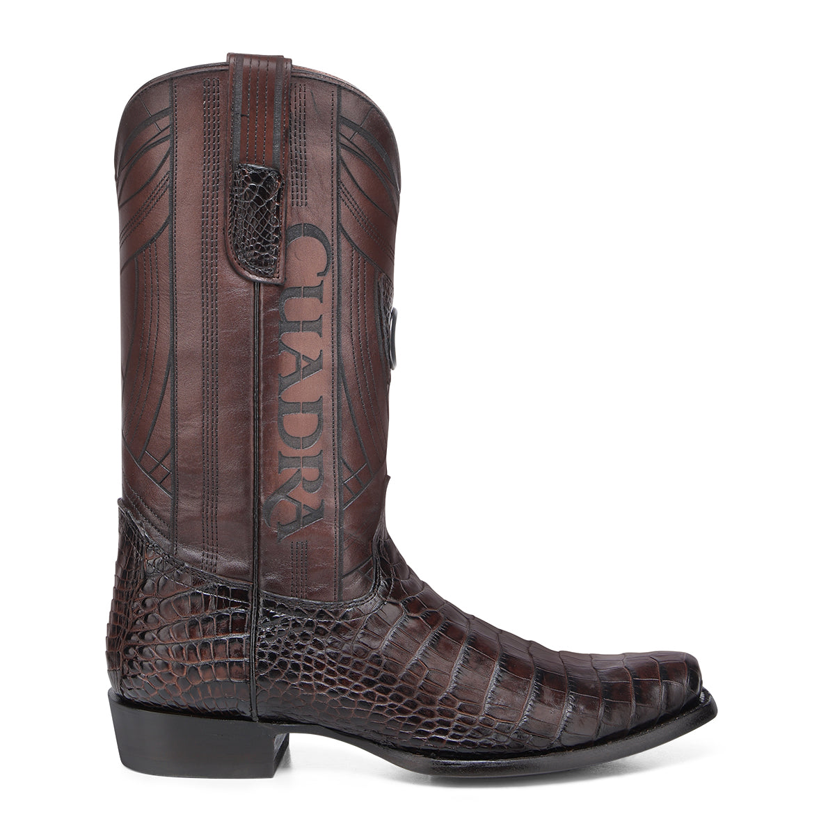 Cuadra Chocolate Alligator Laser & Embroidery Narrow CC271