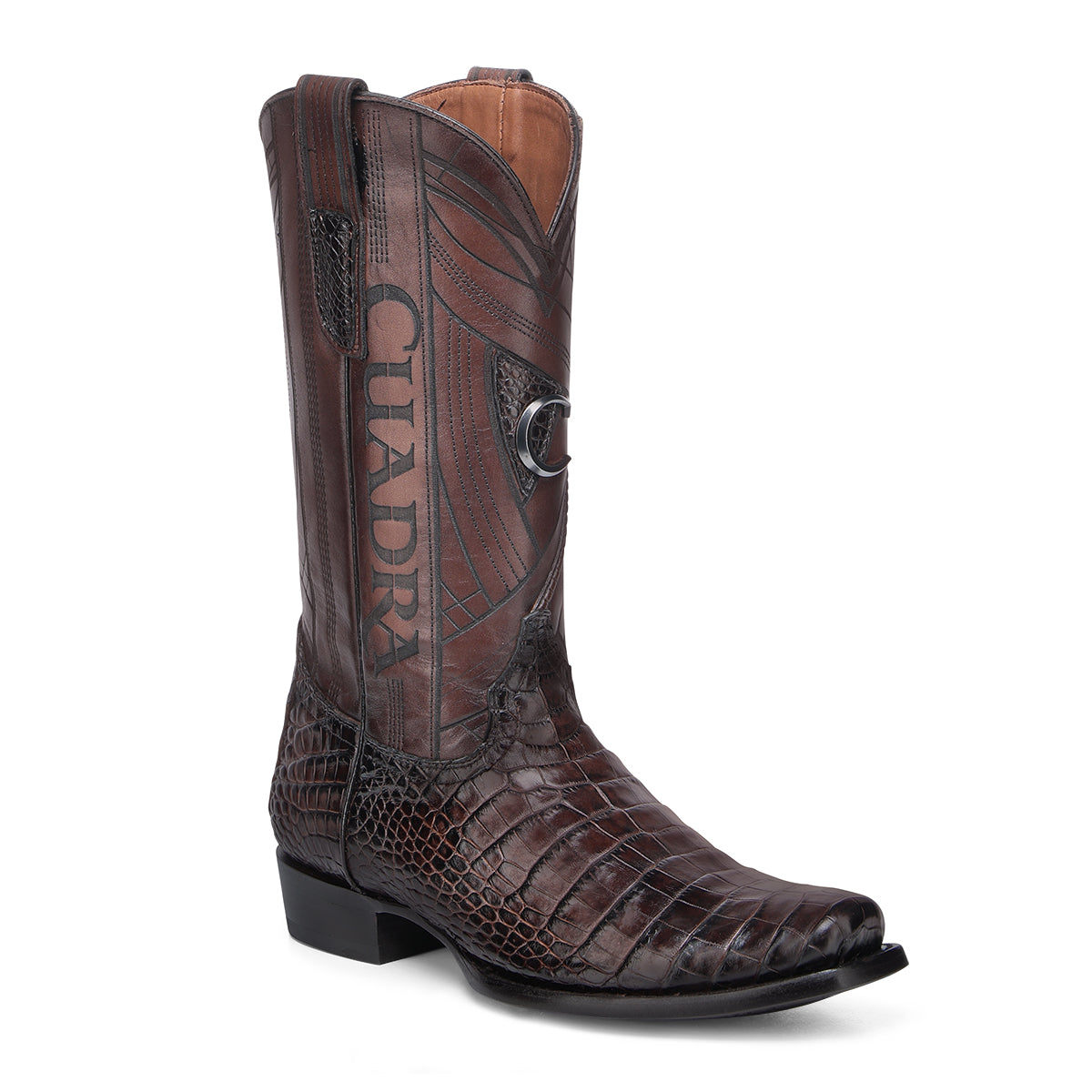 Cuadra Chocolate Alligator Laser & Embroidery Narrow CC271