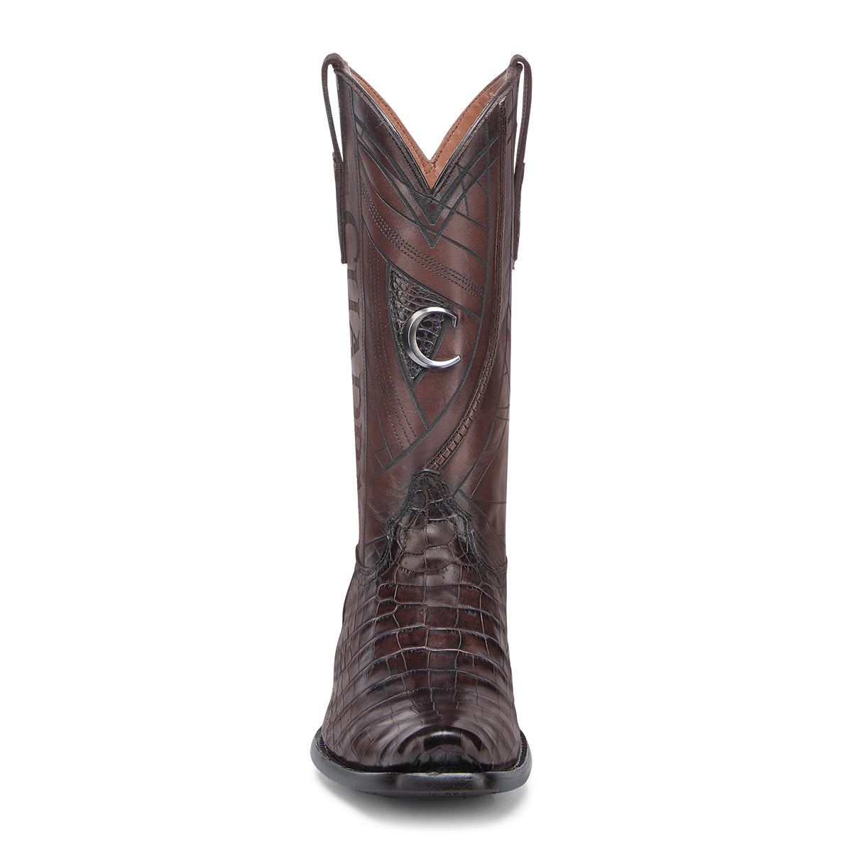 Cuadra Chocolate Alligator Laser & Embroidery Narrow CC271