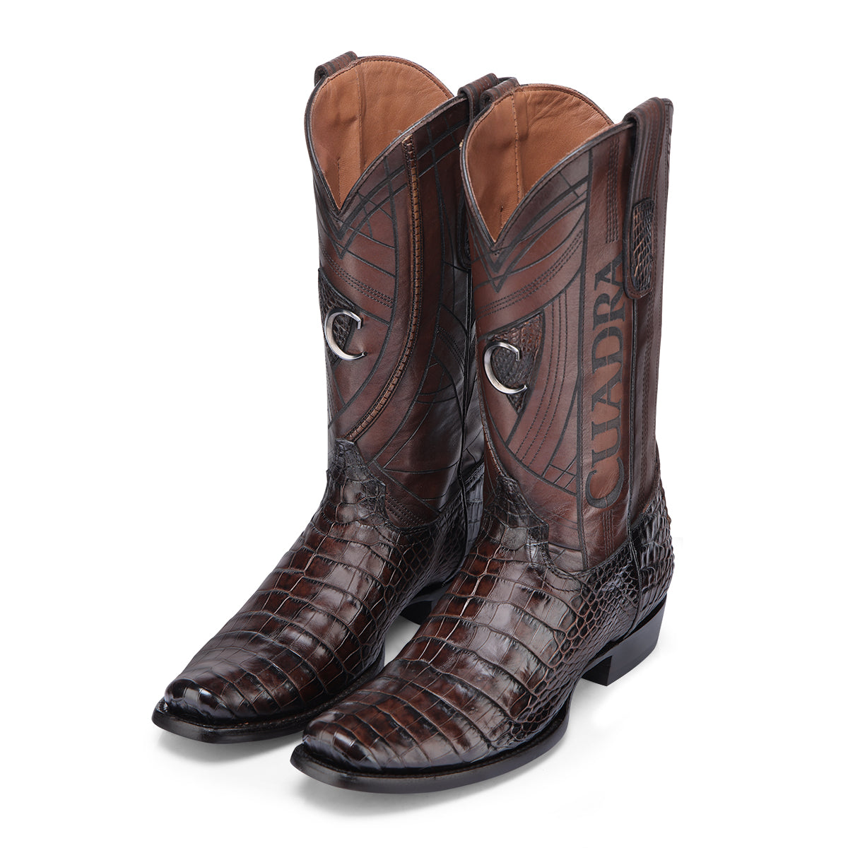 Cuadra Chocolate Alligator Laser & Embroidery Narrow CC271