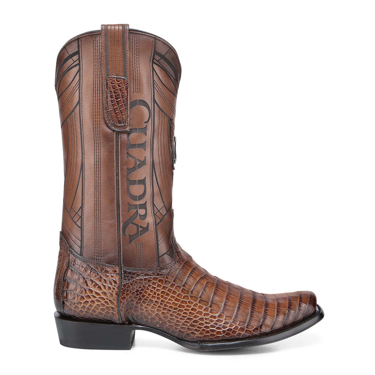 Cuadra Honey Alligator Laser & Embroidery Narrow SQ Toe CC270