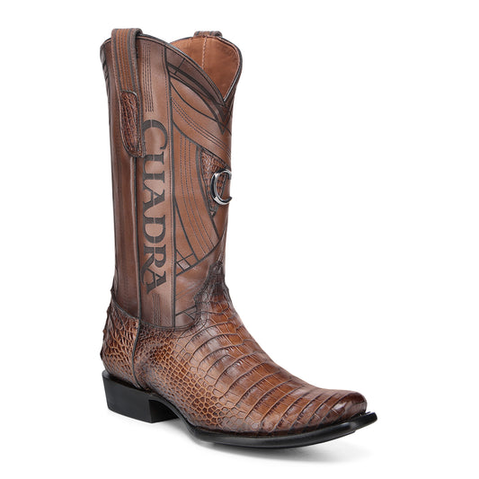 Cuadra Honey Alligator Laser & Embroidery Narrow SQ Toe CC270