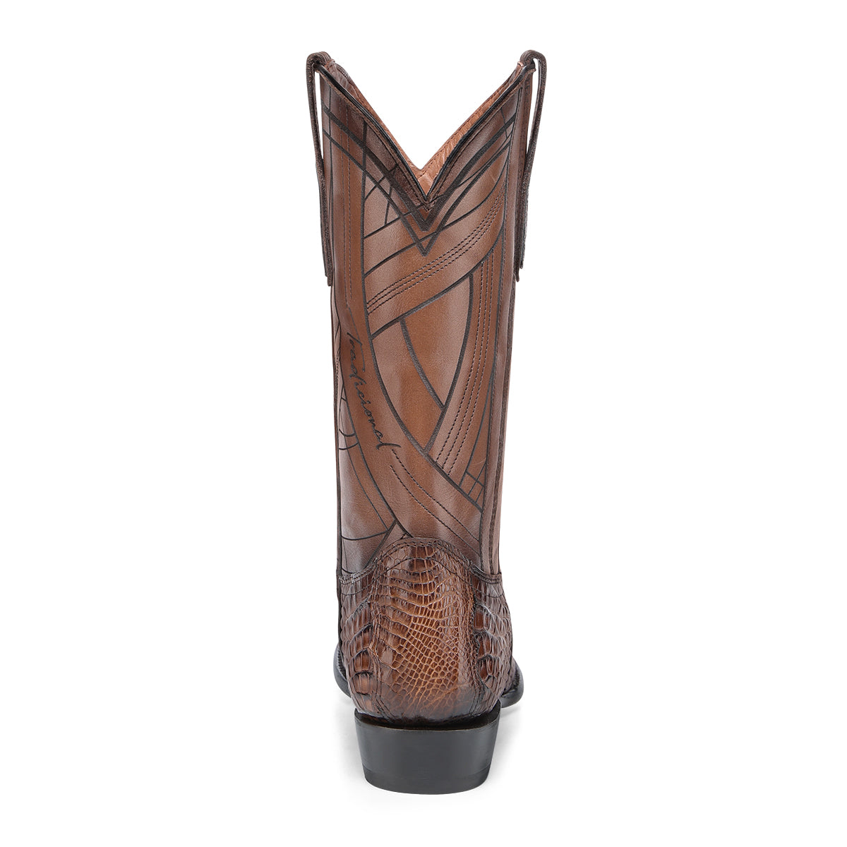 Cuadra Honey Alligator Laser & Embroidery Narrow SQ Toe CC270