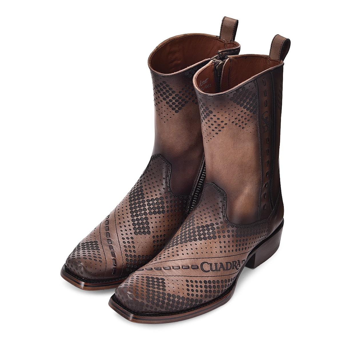 Cuadra Twister Brown Laser & Woven & Zipper CU737