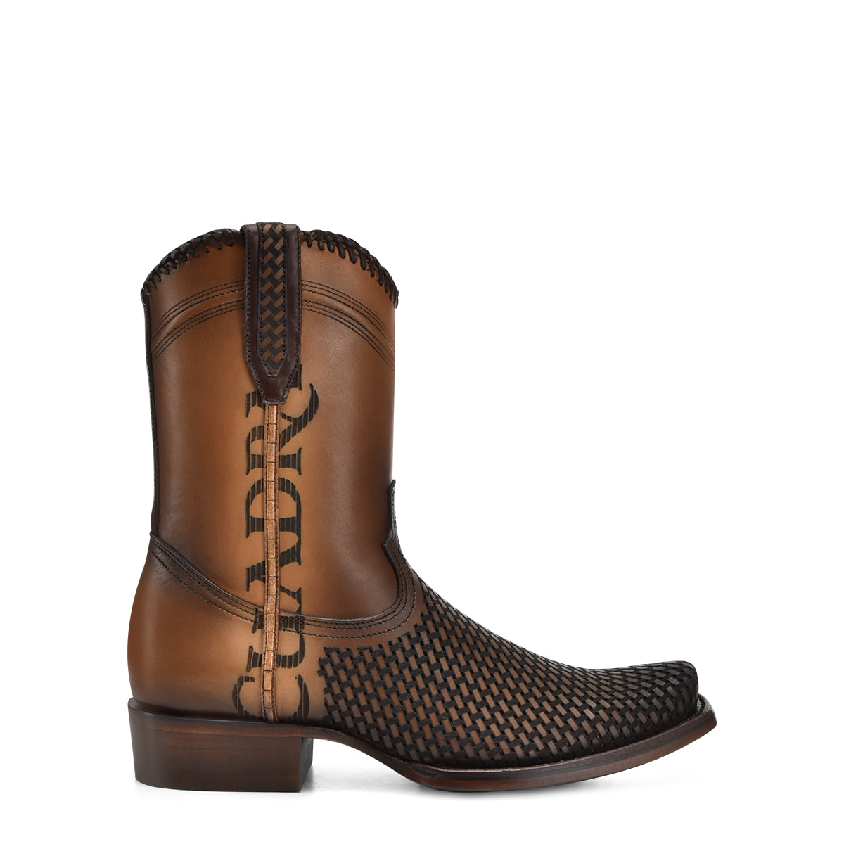 Cuadra Honey Laser & Woven & Zipper Narrow Square Toe CU817