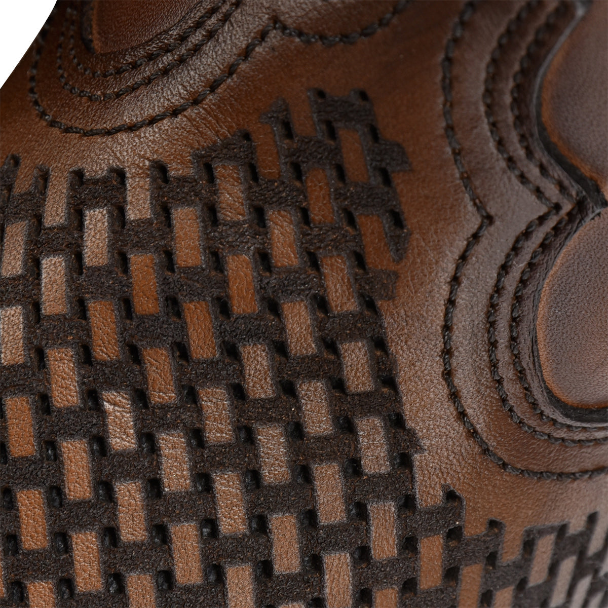 Cuadra Honey Laser & Woven & Zipper Narrow Square Toe CU817