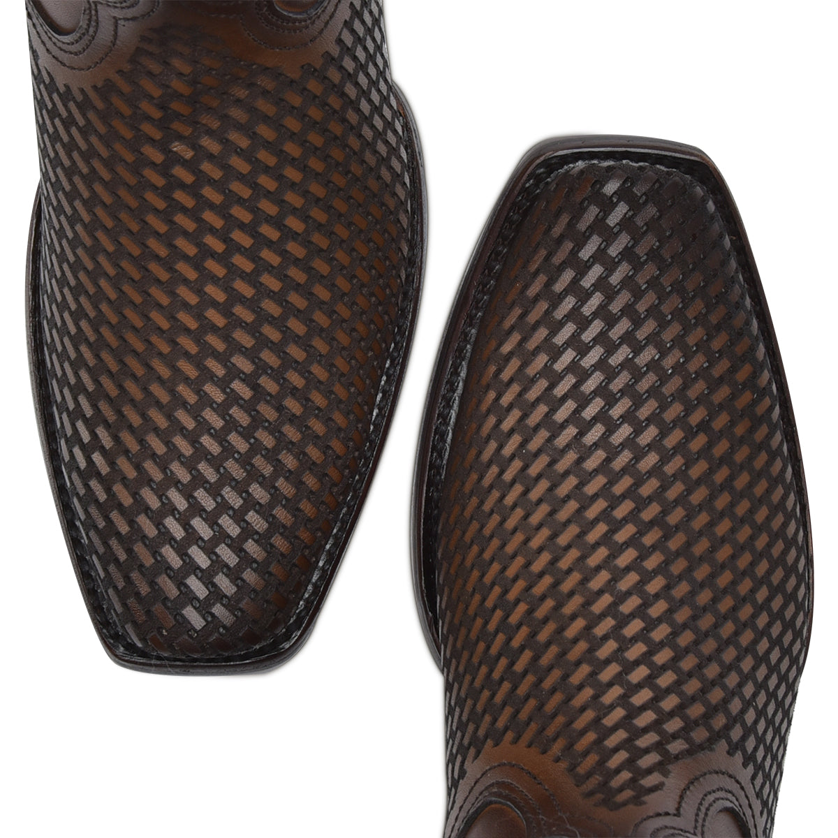 Cuadra Honey Laser & Woven & Zipper Narrow Square Toe CU817