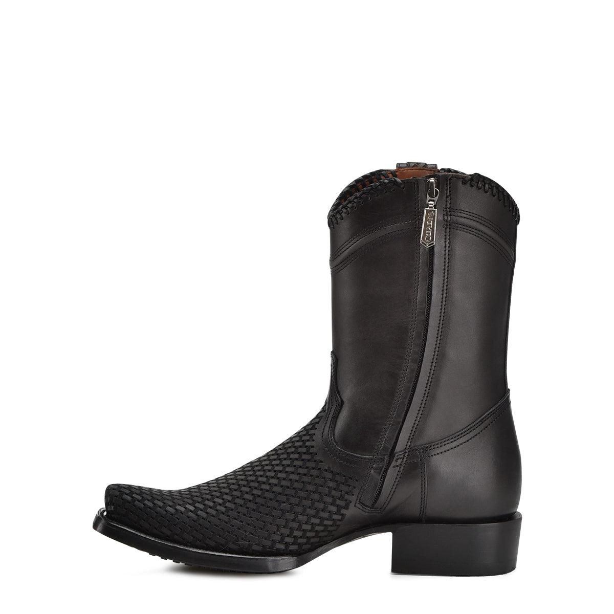 Cuadra Oxford Laser & Woven & Zipper Narrow Square Toe CU969