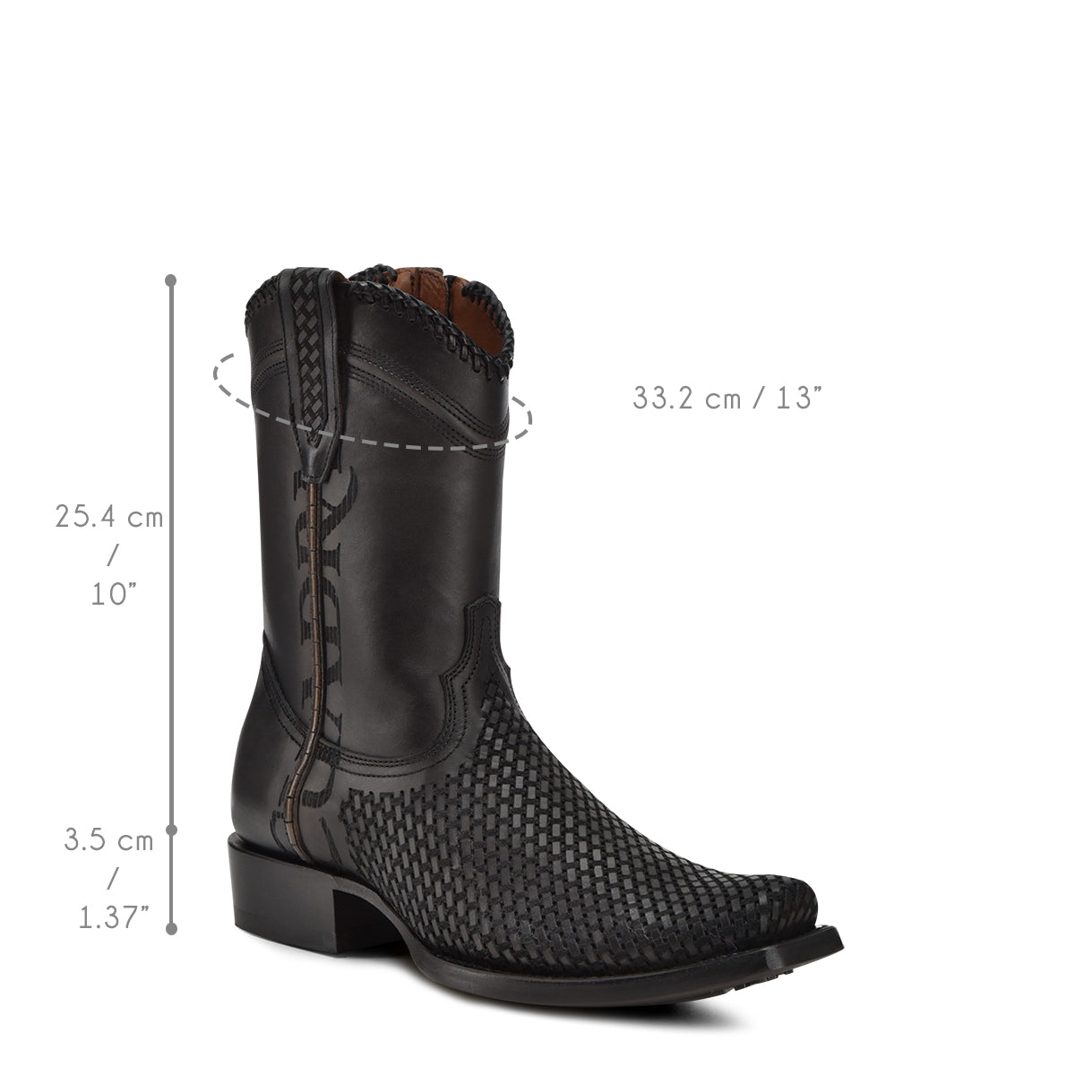 Cuadra Oxford Laser & Woven & Zipper Narrow Square Toe CU969