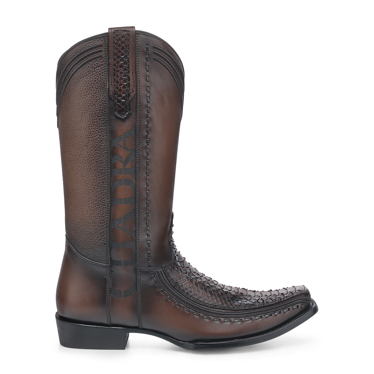 Cuadra Honey Python Embroidery & Laser & Woven Narrow Toe CU854