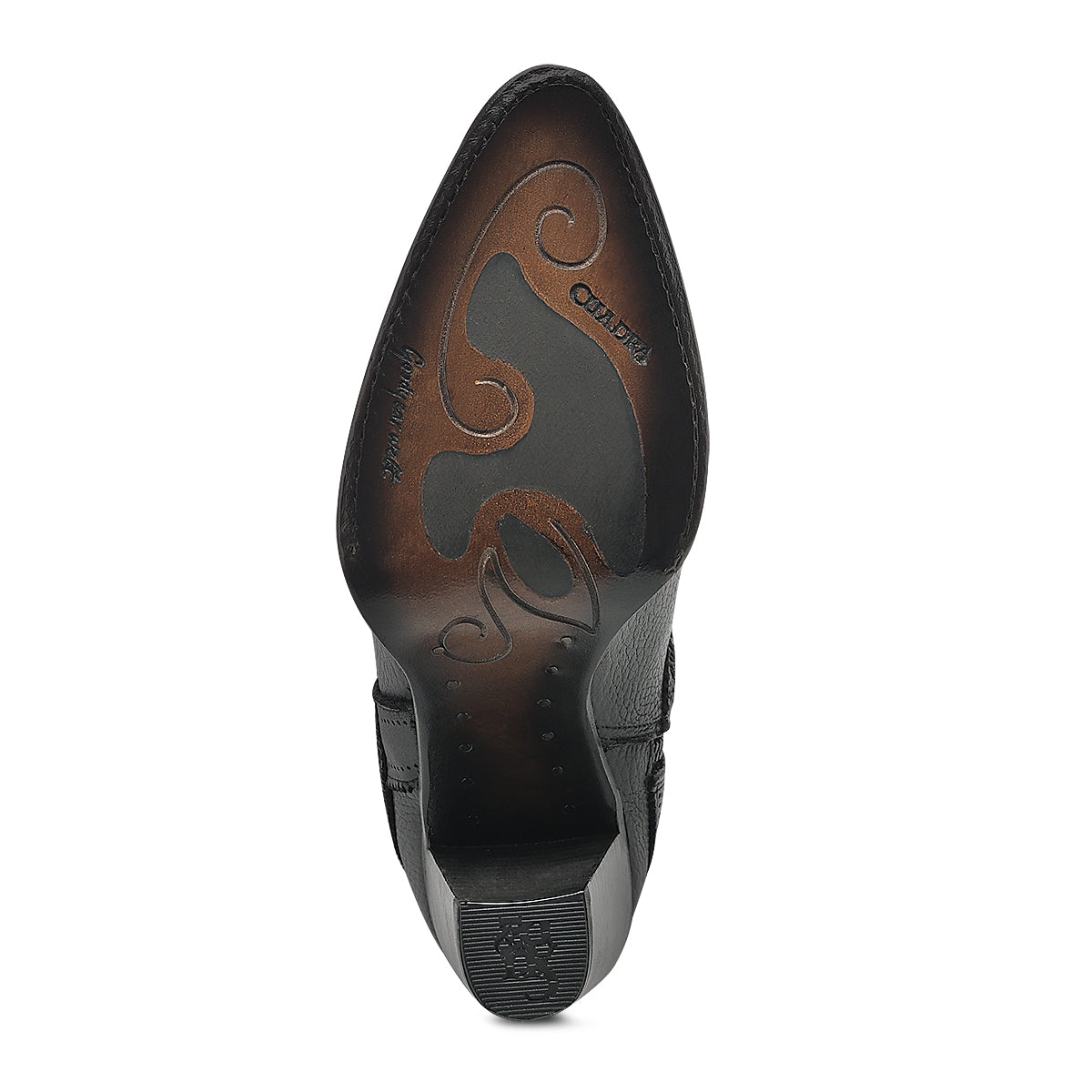 Cuadra Black Elastic & Laser & Zipper Round Toe CC322