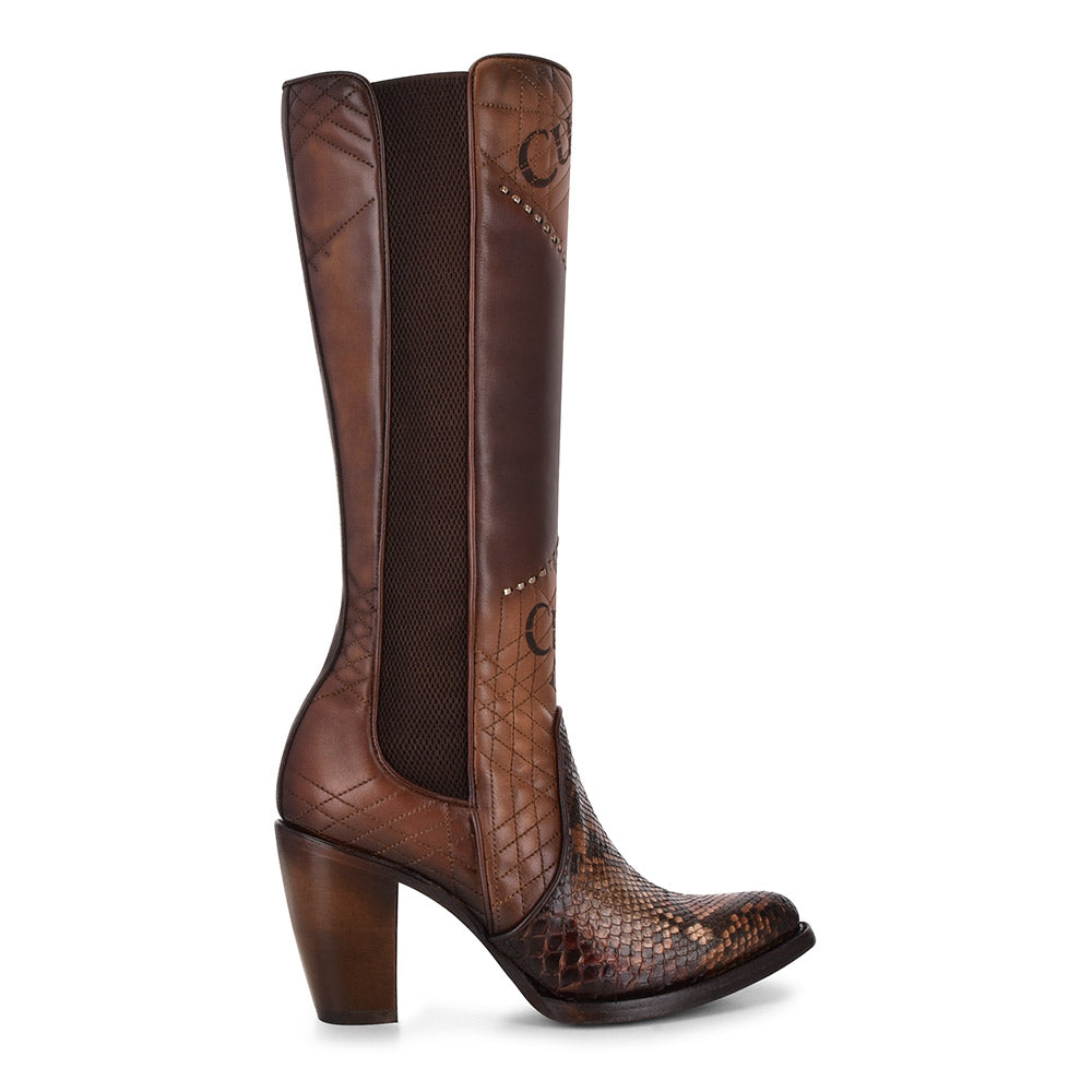 Cuadra Glazed Chestnut Python Laser & Embroidery CU561