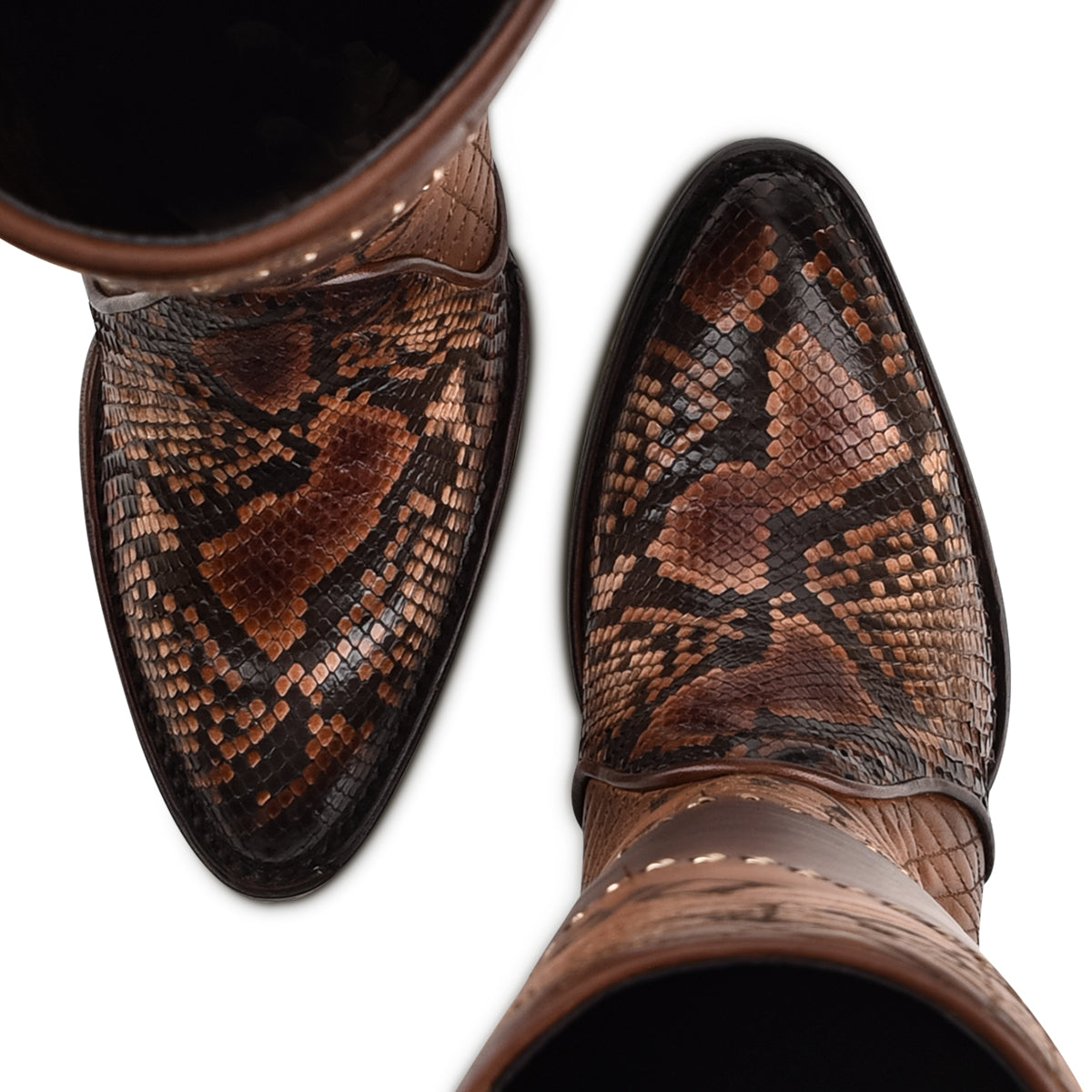 Cuadra Glazed Chestnut Python Laser & Embroidery CU561