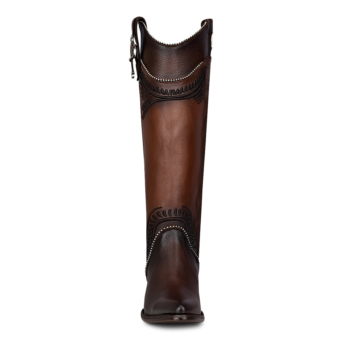 Cuadra Damasco Chocolate Embroidery Round Toe CU583