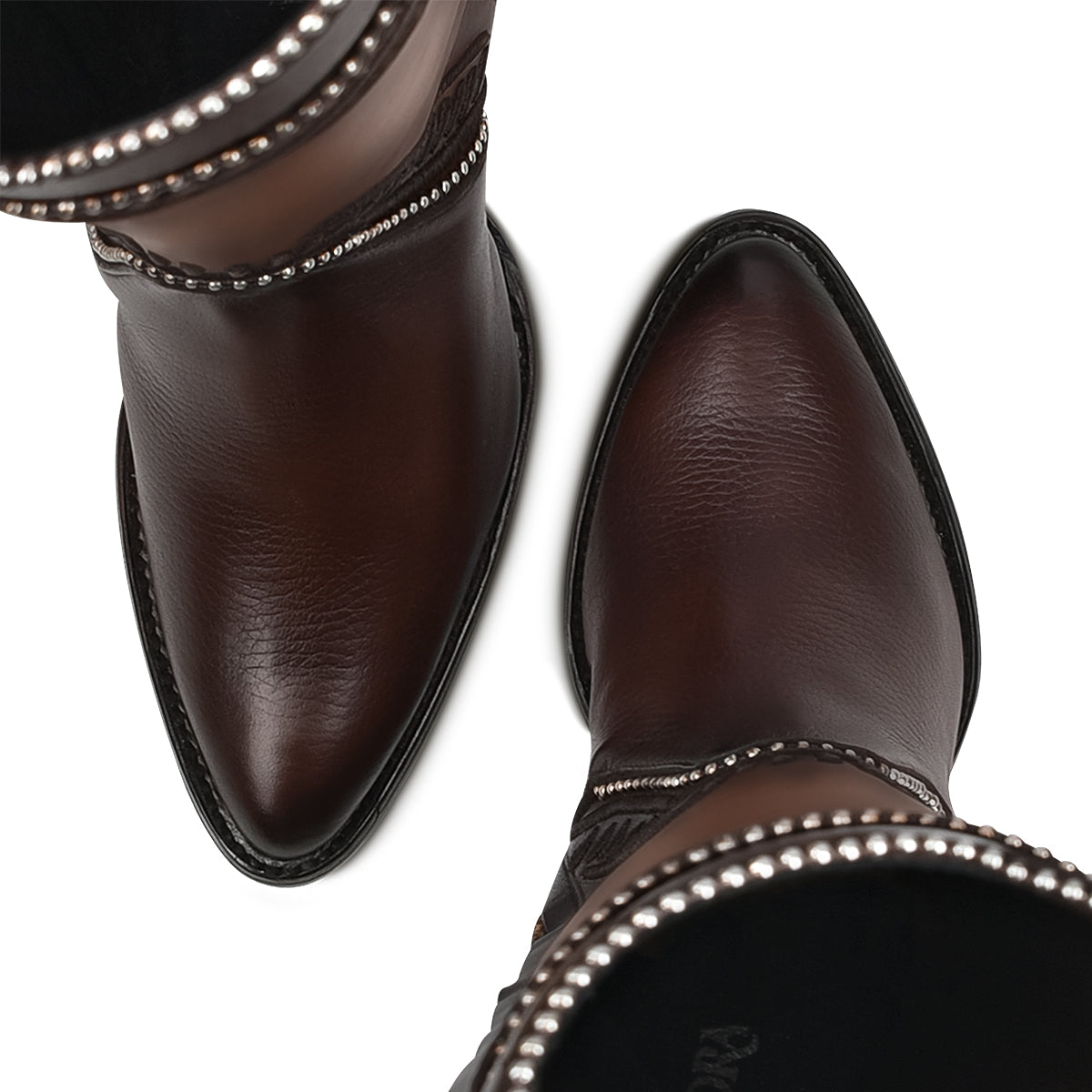 Cuadra Damasco Chocolate Embroidery Round Toe CU583