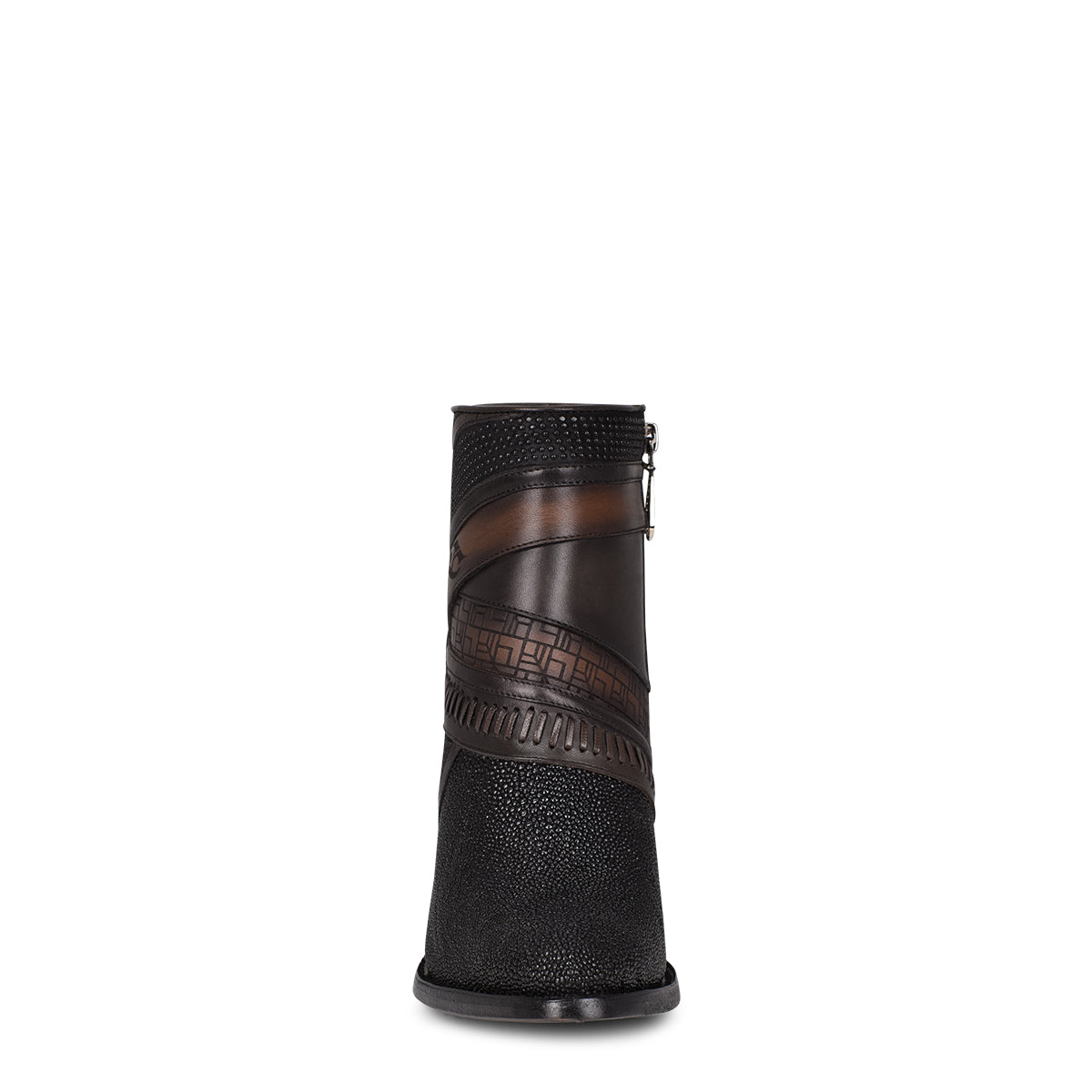 Cuadra Black Stingray Laser & Woven Round Toe CU618