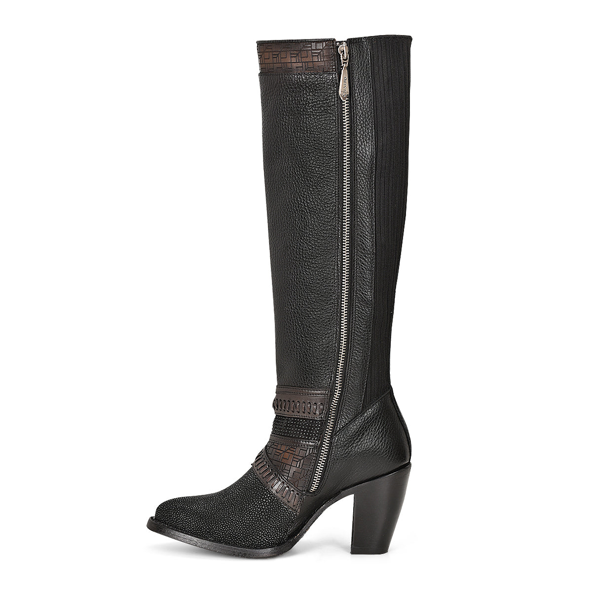 Cuadra Black Stingray Laser & Woven & Zipper CU725
