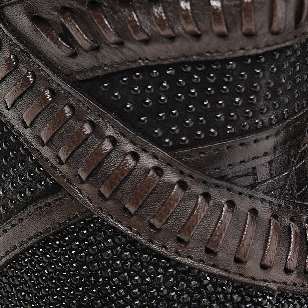 Cuadra Black Stingray Laser & Woven & Zipper CU725