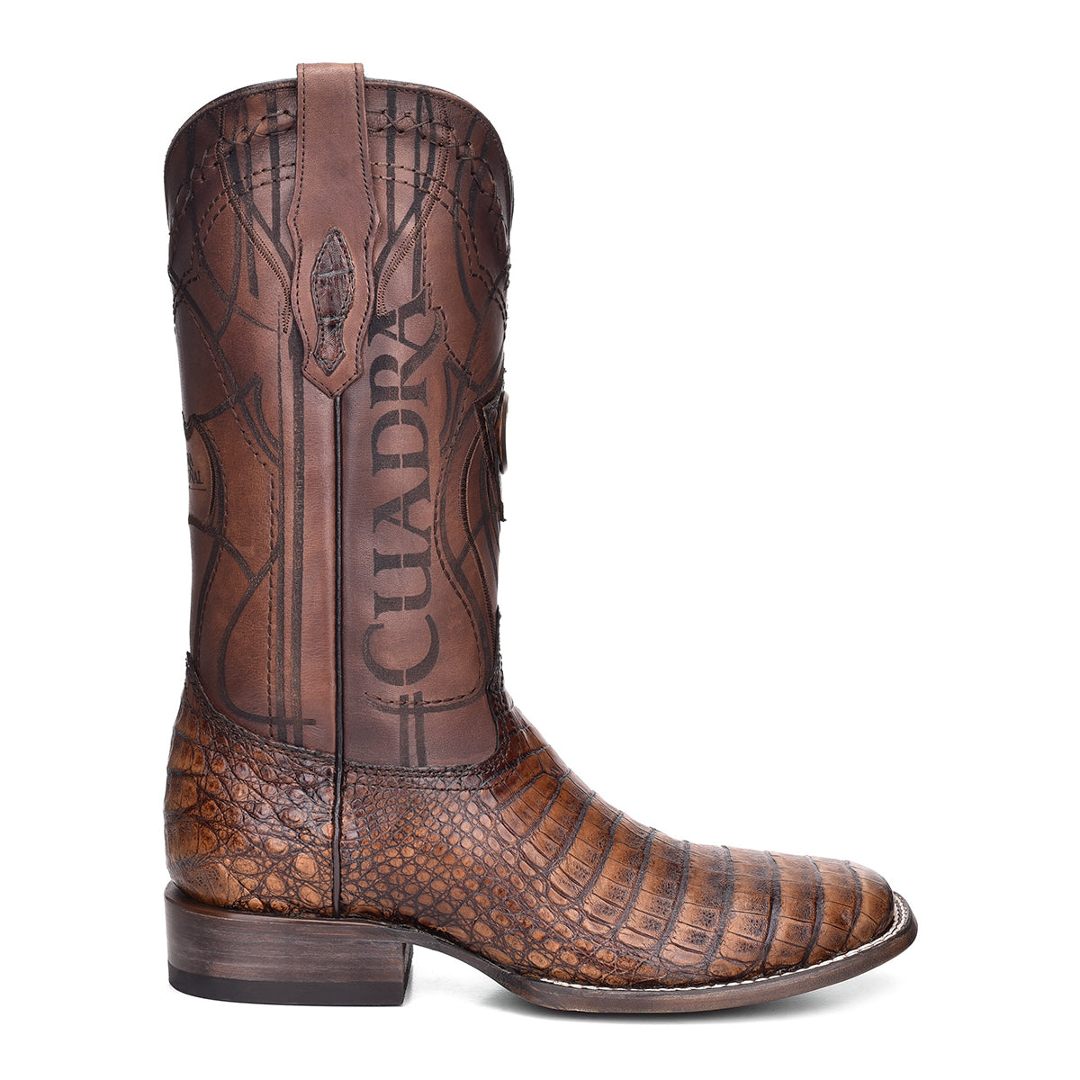 Cuadra Maple Caiman Laser & Embroidery Square Toe CU620